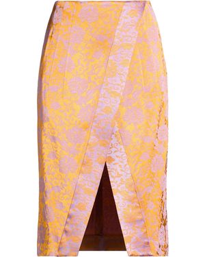 Dries Van Noten Midi Skirt Viscose, Acetate - Orange