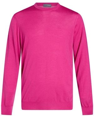 Drumohr Modern Sweater Super 140S Wool - Pink