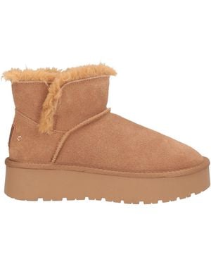 Carmela Camel Ankle Boots Leather - Brown