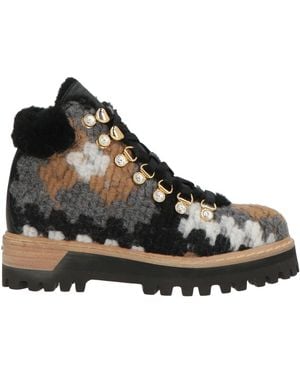 Le Silla Ankle Boots Textile Fibers - Black