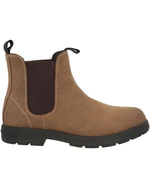 Docksteps Khaki Ankle Boots Leather - Brown