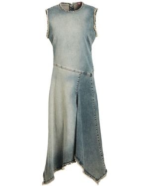 Acne Studios Midi Dress Cotton, Elastane - Green