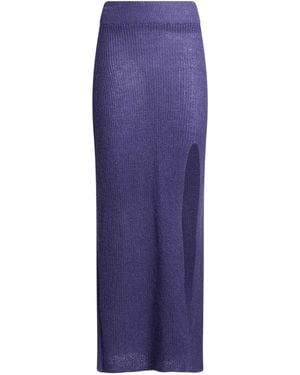 SILENCE LIMITED Maxi Skirt Acrylic, Polyamide, Mohair Wool - Purple
