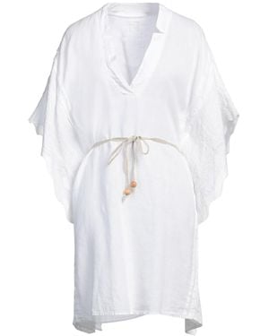 120% Lino Mini Dress Linen - White