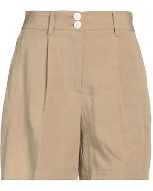 T-jacket By Tonello Khaki Shorts & Bermuda Shorts Viscose, Linen - Natural