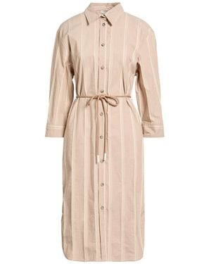 Peserico Midi Dress Cotton, Elastane - Natural