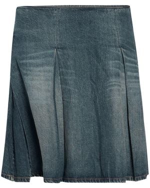 GIMAGUAS Denim Skirt Cotton, Lyocell - Blue