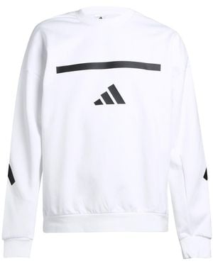 adidas Sweatshirt Polyester, Cotton - White