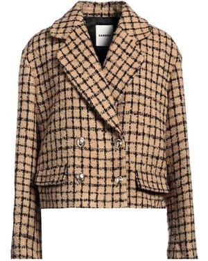 Sandro Blazer Acrylic, Virgin Wool, Polyamide - Brown