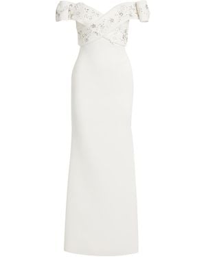 Badgley Mischka Maxi-Kleid - Weiß