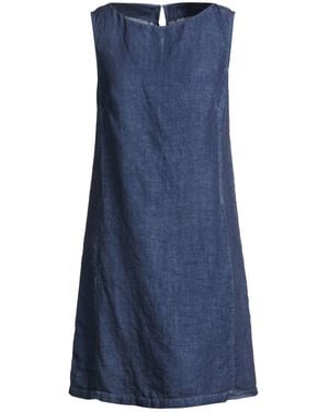 120% Lino Mini Dresses - Blue
