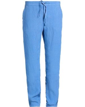120% Lino Trousers Linen - Blue