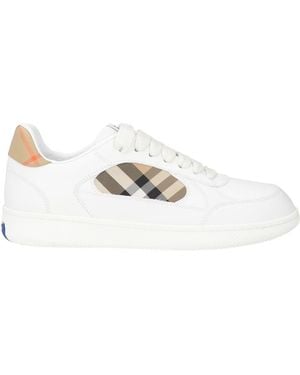 Burberry Sneakers Leather, Textile Fibers - White