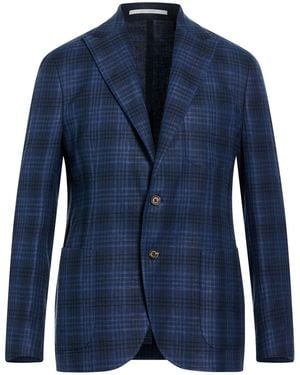 Eleventy Blazer Linen, Wool, Silk, Elastane - Blue