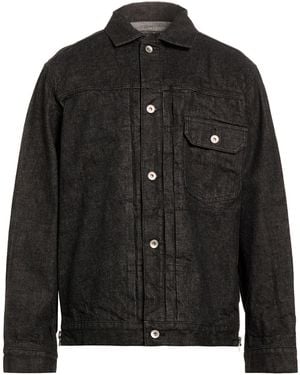 Sacai Charcoal Denim Outerwear Cotton - Black