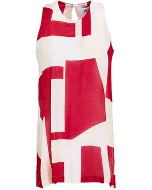 Alpha Studio Top Viscose, Linen - Red