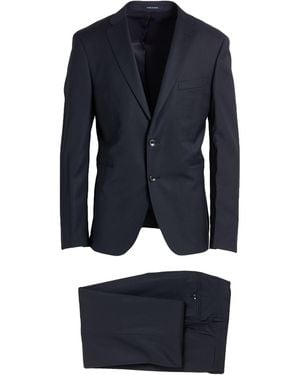 Tagliatore Midnight Suit Virgin Wool, Viscose, Elastane - Blue