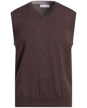 Brunello Cucinelli Dark Jumper Cashmere - Brown