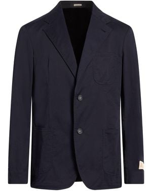 Massimo Alba Midnight Blazer Cotton, Elastane - Blue