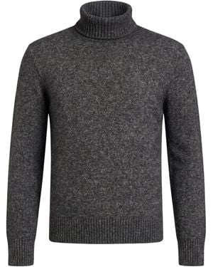 Kangra Charcoal Turtleneck Cotton, Alpaca Wool, Polyamide, Wool, Elastane - Grey