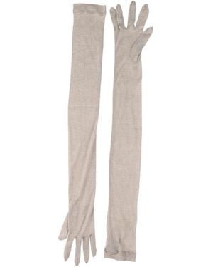 Alysi Crème Gloves Modal, Wool - White
