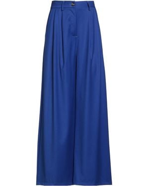 CROCHÈ Pants Polyester, Viscose, Elastane - Blue
