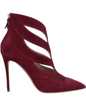 Casadei Burgundy Ankle Boots Leather - Purple