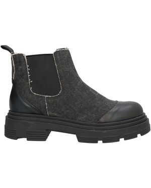 Baldinini Ankle Boots Leather, Textile Fibres - Black