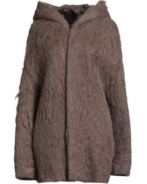 Rick Owens Coat Alpaca Wool, Silk - Brown