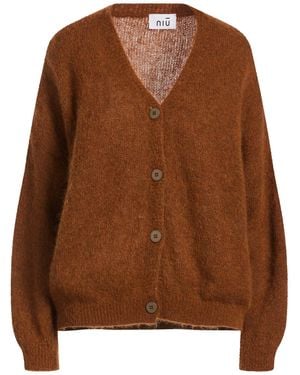 Niu Tan Cardigan Alpaca Wool, Polyamide - Brown