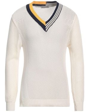 Daniele Alessandrini Ivory Jumper Cotton, Acrylic - White