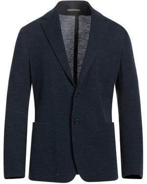 Canali Blazer Cotton, Wool, Polyester - Blue
