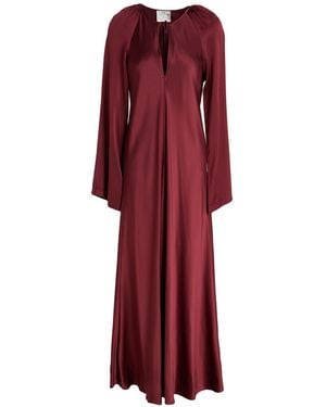 forte_forte Burgundy Maxi Dress Silk - Red