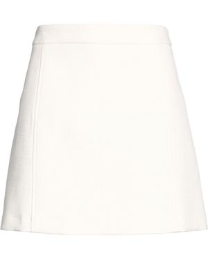 Marella Cream Mini Skirt Cotton, Polyester, Elastane - White