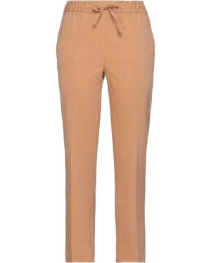 NINA BIANCHI Rust Pants Cotton, Linen, Elastane - Natural