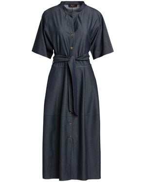 Moorer Midi Dress - Blue