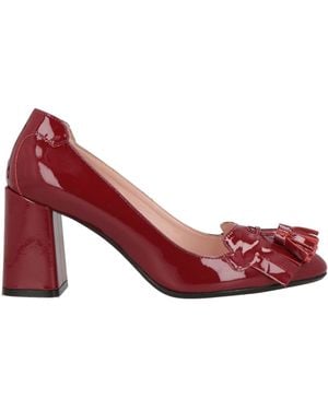 ADELIA Burgundy Court Shoes Leather - Red