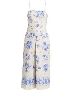 Twinset Ivory Jumpsuit Linen, Cotton - White