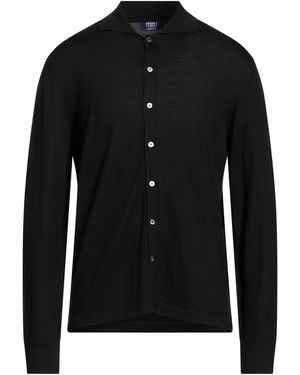 Fedeli Cardigan Virgin Wool - Black