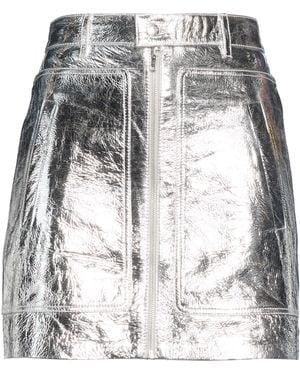 Zadig & Voltaire Mini Skirt Goat Skin - Metallic