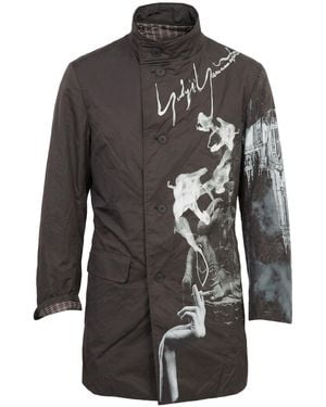 Yohji Yamamoto Charcoal Puffer Acetate, Linen - Grey