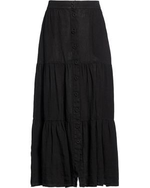 120% Lino Maxi Skirts - Black