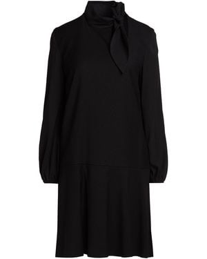 Les Copains Mini Dress Viscose, Wool, Elastane - Black