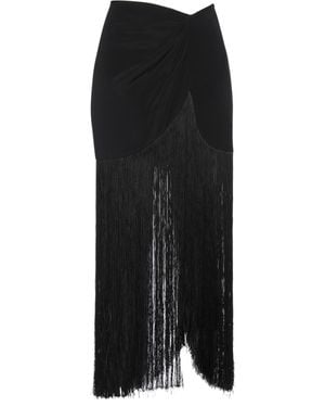SIMONA CORSELLINI Maxi Skirt Acetate, Silk - Black
