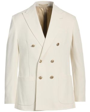 Eleventy Ivory Blazer Cotton, Polyamide, Elastane - Natural