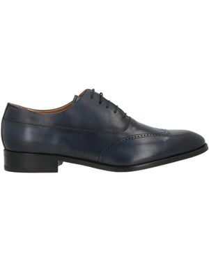 Testoni Midnight Lace-Up Shoes Calfskin - Blue