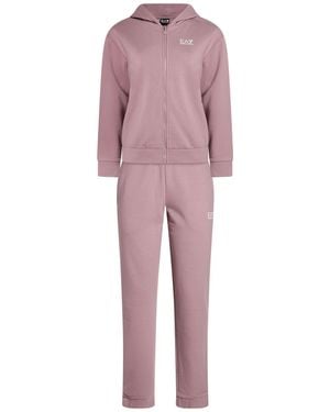 EA7 Antique Rose Tracksuit Polyester, Cotton - Pink