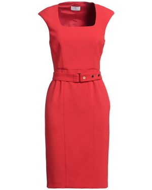 Nenette Midi Dress Polyester, Elastane - Red