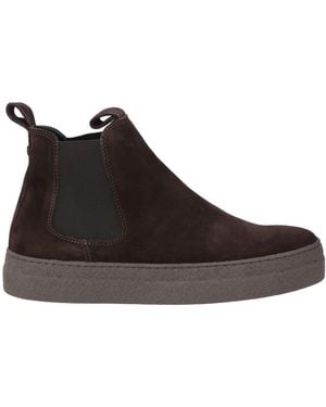 OA non-fashion Dark Ankle Boots Leather - Brown