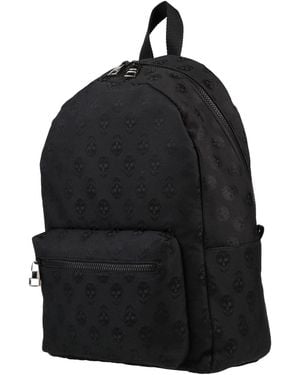 McQueen Backpack Textile Fibres, Soft Leather - Black